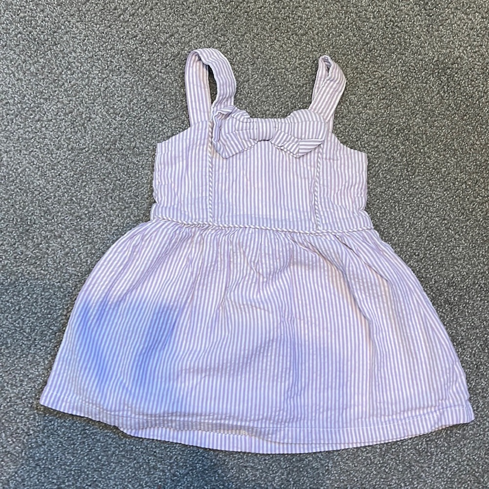 RuffleButts lavender seersucker dress